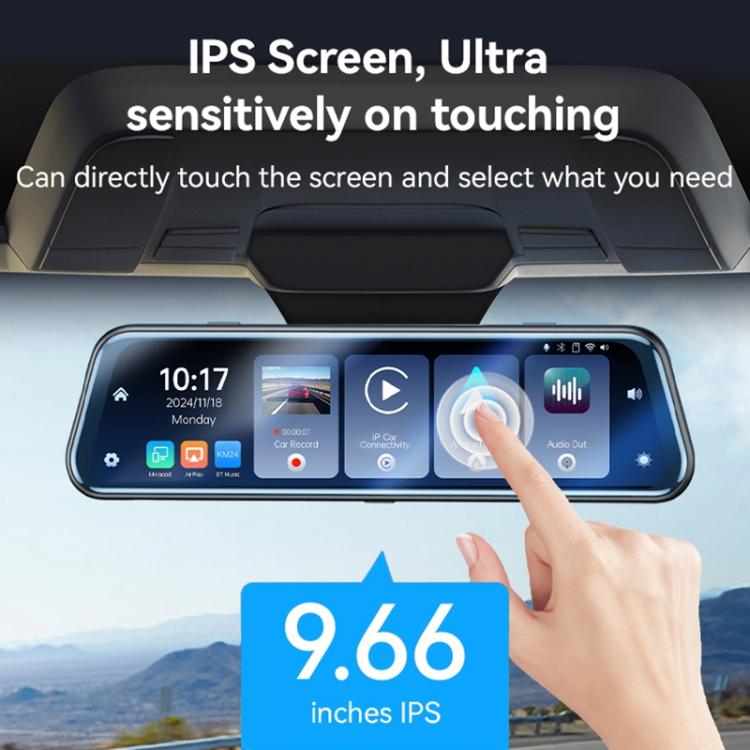 Yesido KM24 9.66 inch HD Image Reversing Assist CarPlay Streaming Rearview Mirror Dash Cam Yesido KM24 9.66 inch HD Image Reversing Assist CarPlay Streaming Rearview Mirror Dash Cam